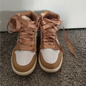 NWOT- Nike Tan and White Air Jordan Sneakers